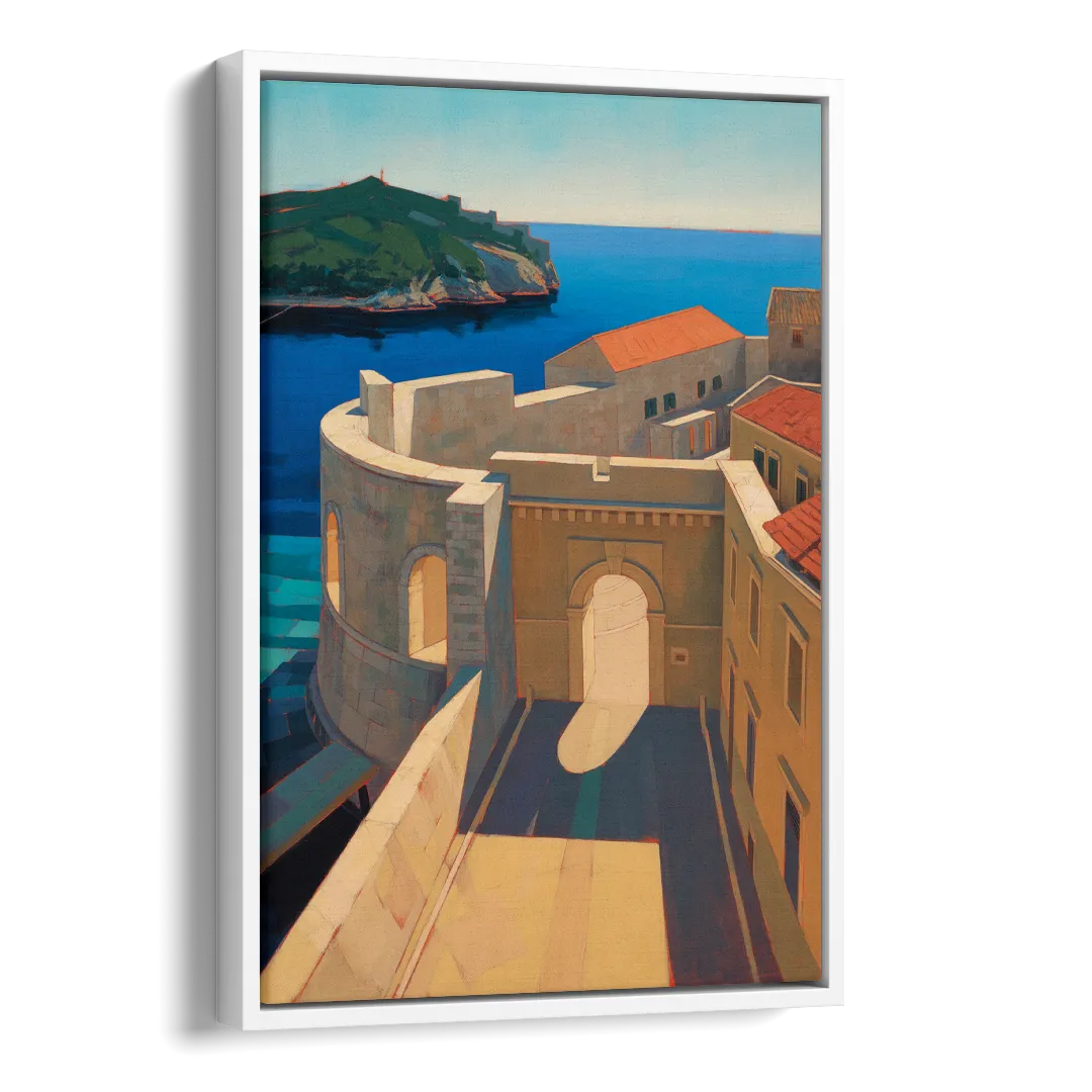 Pile Gate Majesty Side - White Canvas Wall Art