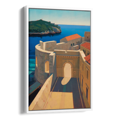 Pile Gate Majesty Side - White Canvas Wall Art