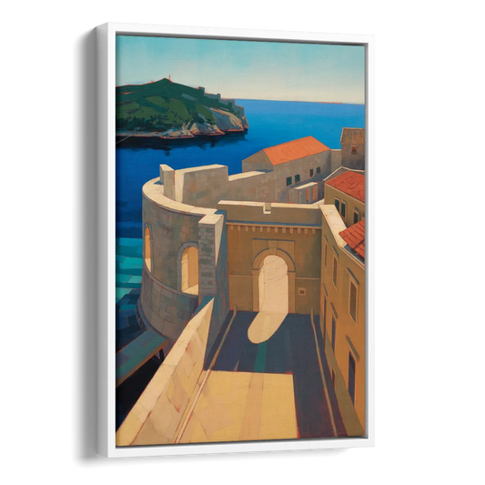 Pile Gate Majesty Side - White Canvas Wall Art