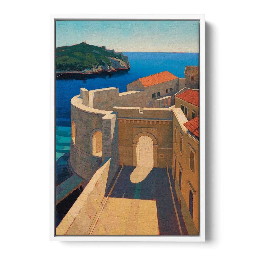 Pile Gate Majesty Front - White Canvas Wall Art