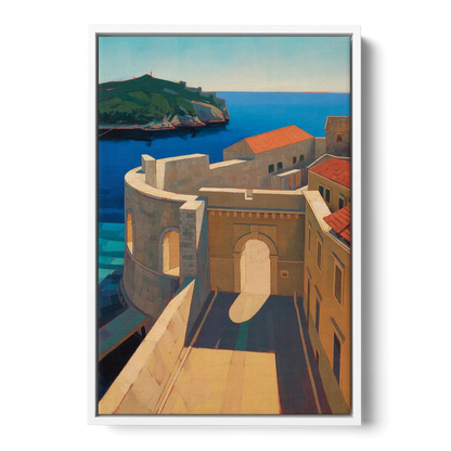 Pile Gate Majesty Front - White Canvas Wall Art