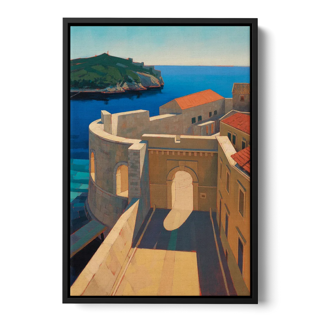 Pile Gate Majesty Front - Black Canvas Wall Art