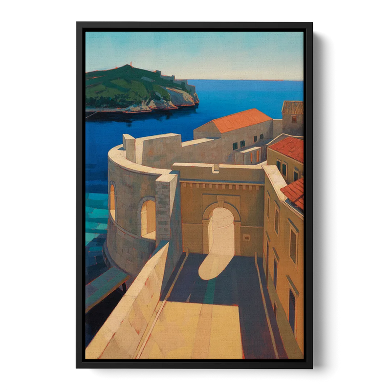 Pile Gate Majesty Front - Black Canvas Wall Art