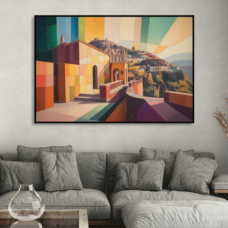 Pípila Overlook Sitting Room - Black Canvas Wall Art