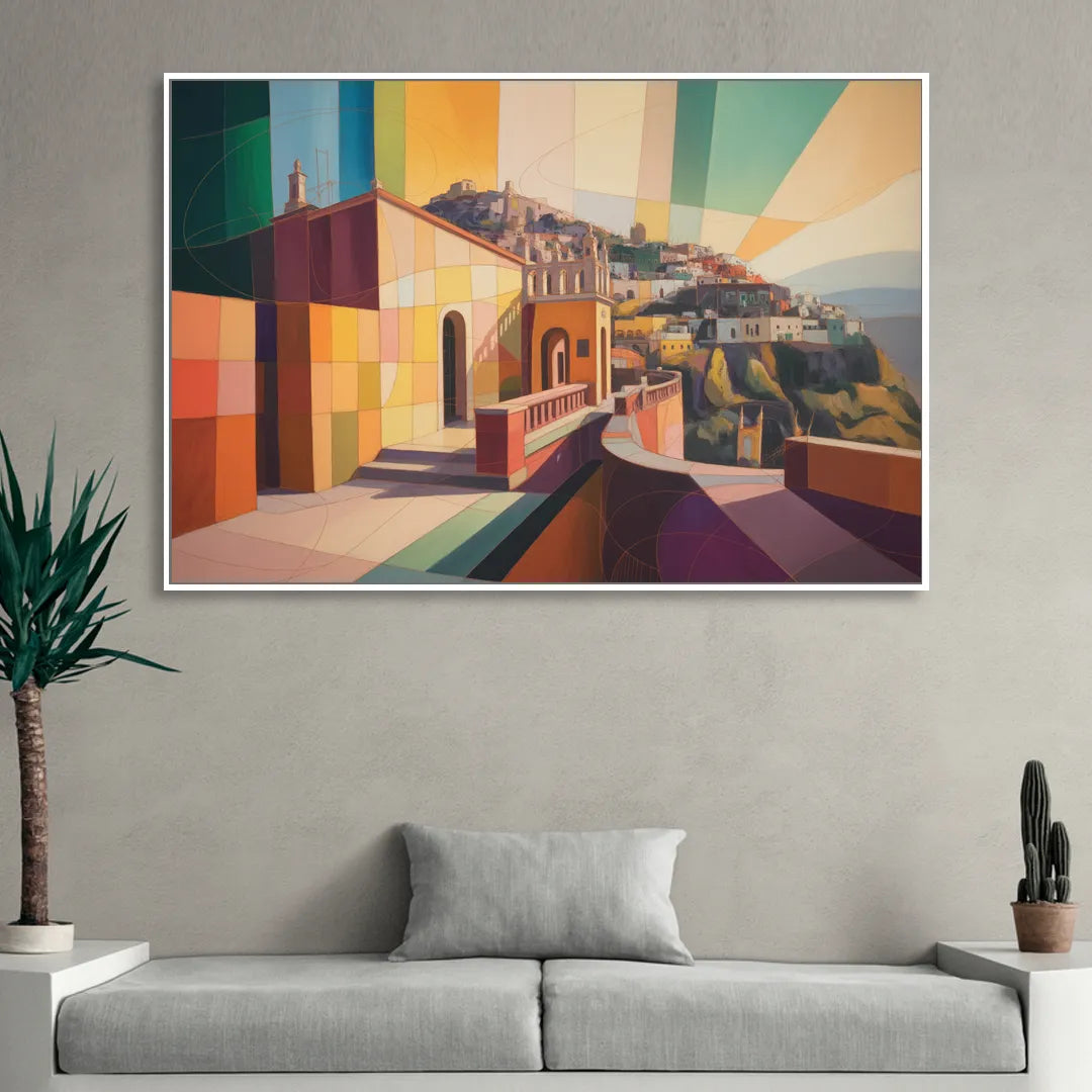 Pípila Overlook Living Room - White Canvas Wall Art