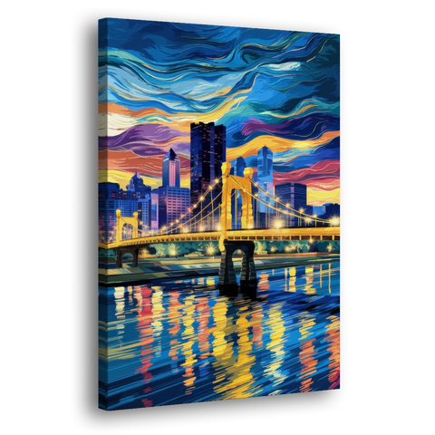 Pittsburgh Architectural Charm - Canvas Wall Art - Side