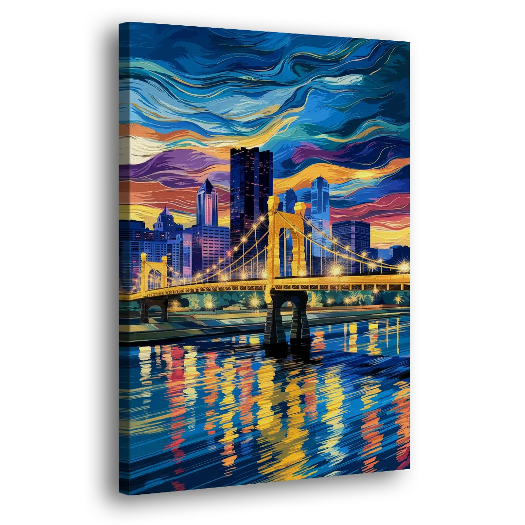 Pittsburgh Architectural Charm Side - Canvas Wall Art