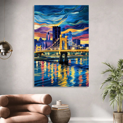 Pittsburgh Architectural Charm Sitting Room - Canvas Wall Art