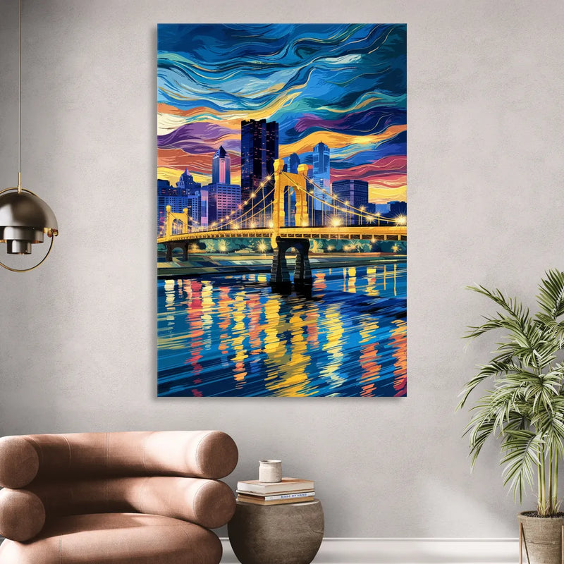 Pittsburgh Architectural Charm Sitting Room - Canvas Wall Art