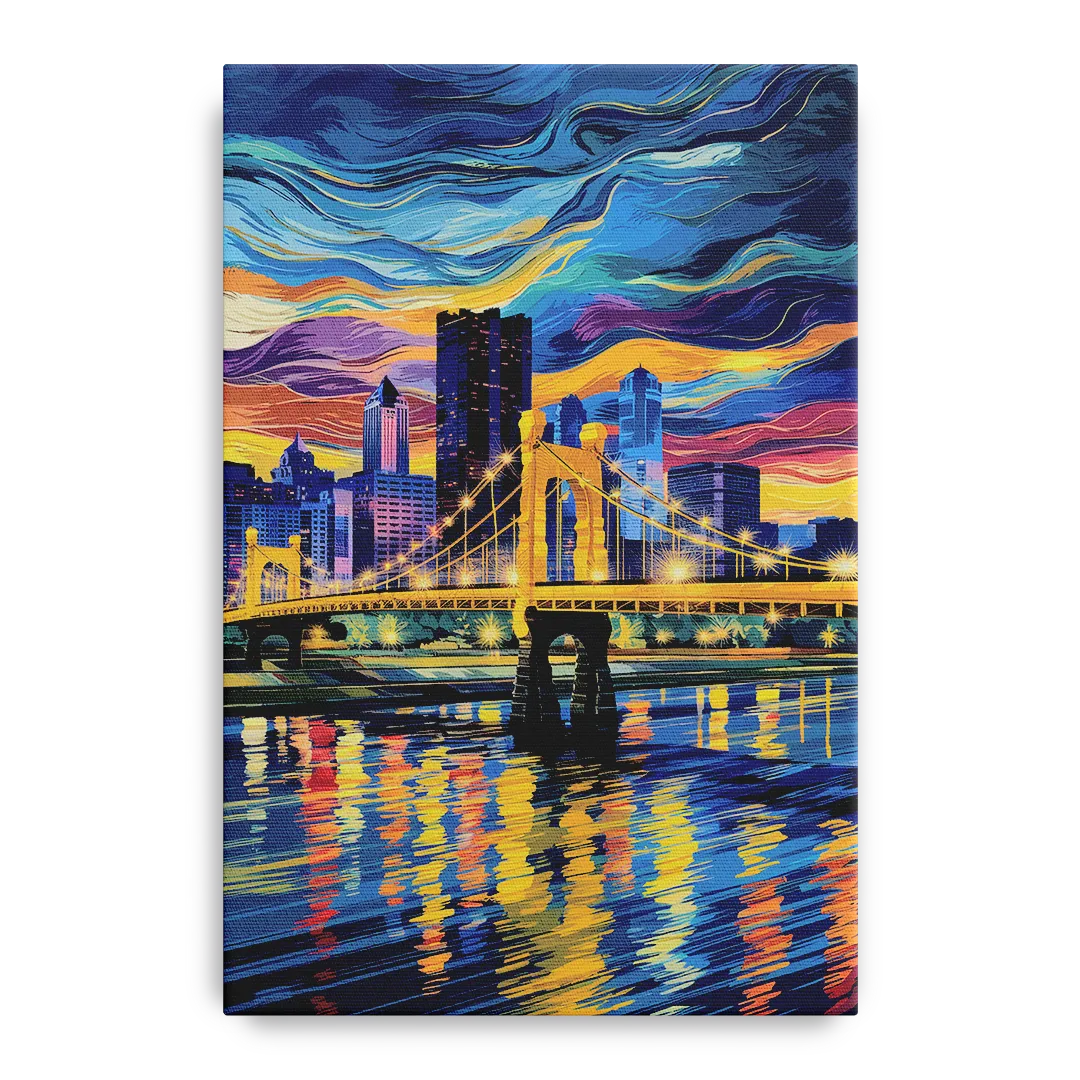 Pittsburgh Architectural Charm Front - Canvas Wall Art