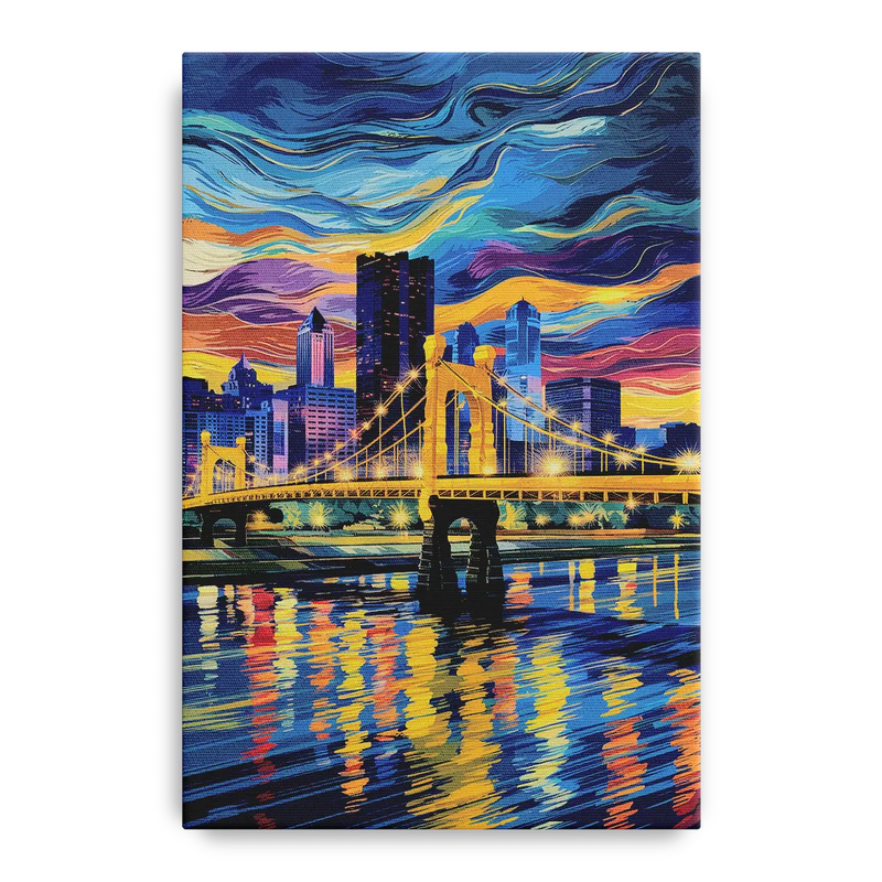 Pittsburgh Architectural Charm Front - Canvas Wall Art