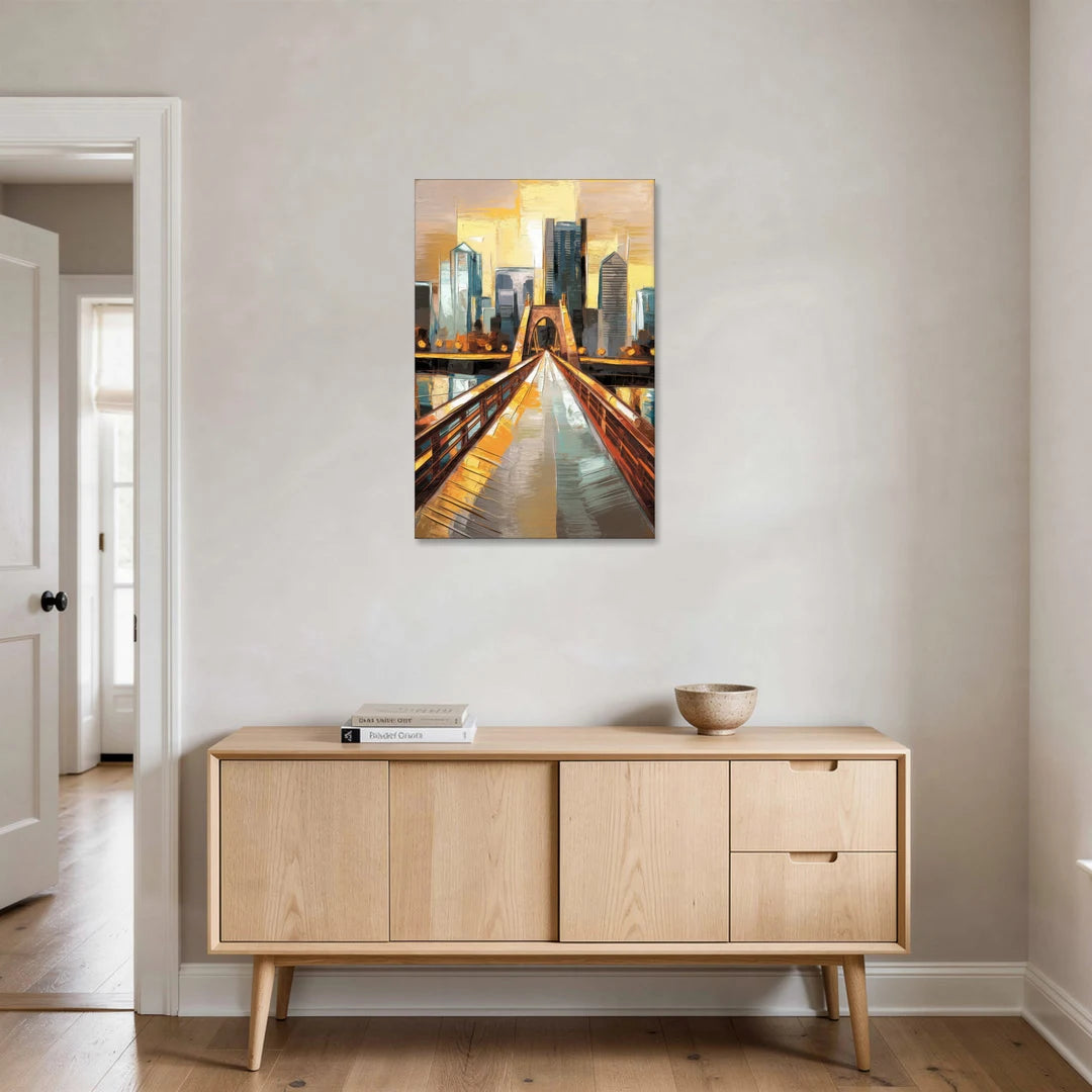 Pittsburgh City of Bridges - Canvas Wall Art - Coffee Table - 24x36