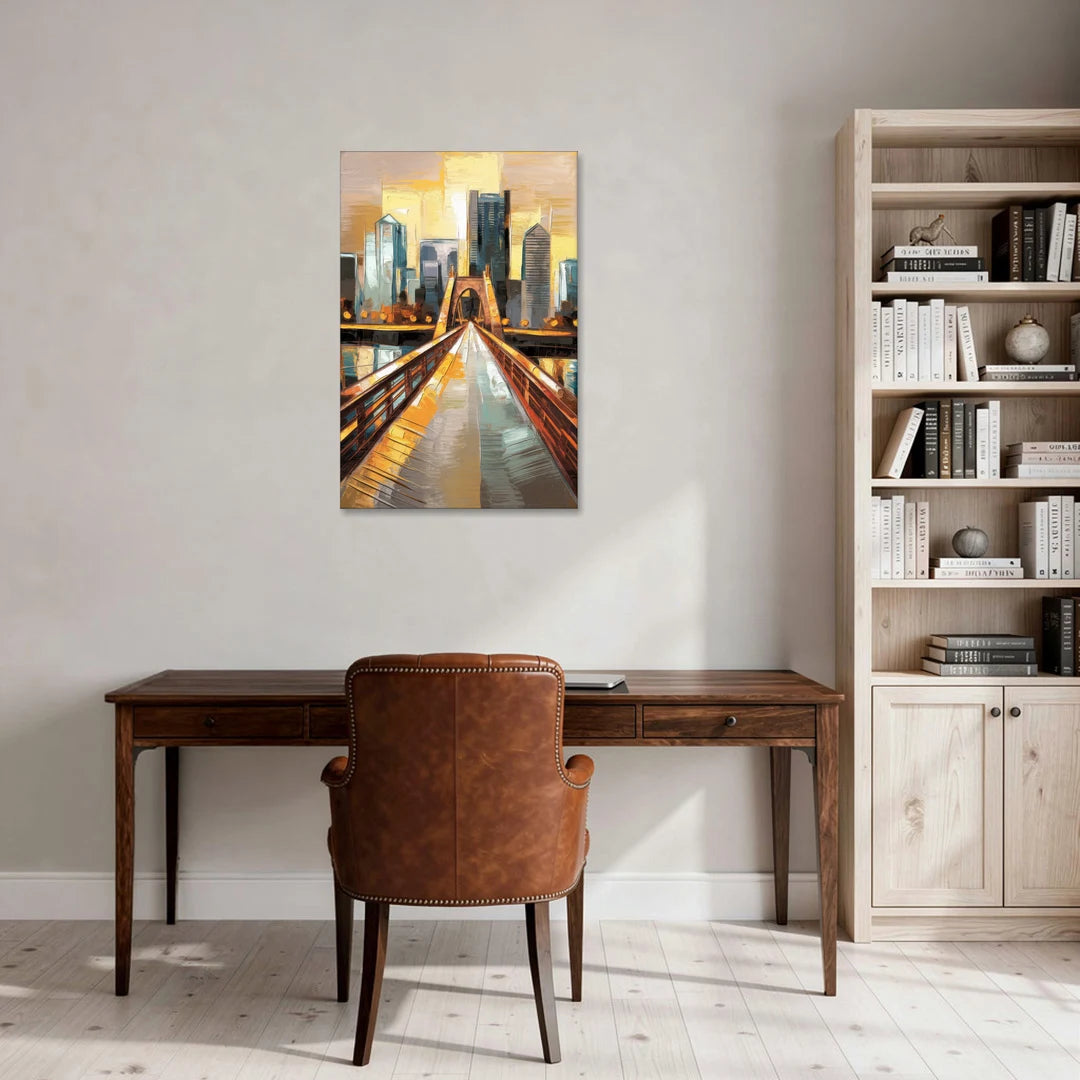 Pittsburgh City of Bridges - Canvas Wall Art - Office - 24x36