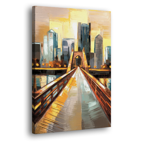 Pittsburgh City of Bridges - Canvas Wall Art - Side