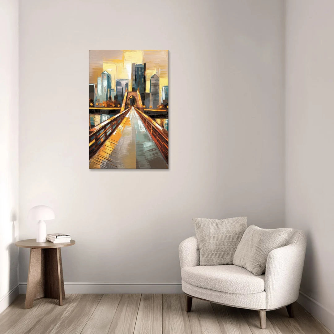 Pittsburgh City of Bridges - Canvas Wall Art - Sofa - 24x36