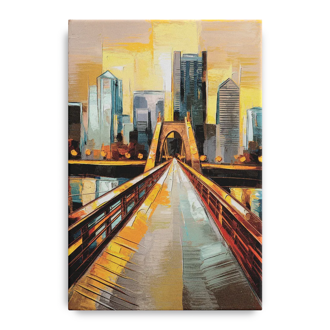 Pittsburgh City of Bridges Front - Canvas Wall Art