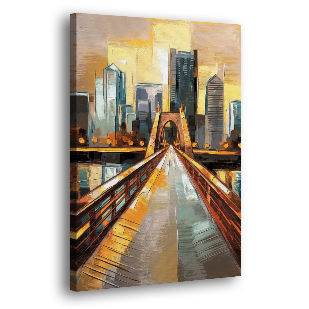 Pittsburgh City of Bridges Side - Canvas Wall Art