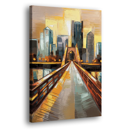 Pittsburgh City of Bridges Side - Canvas Wall Art