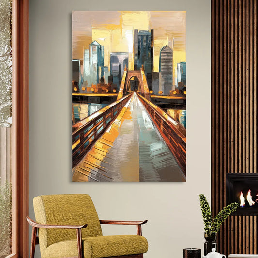 Pittsburgh City of Bridges Living Room - Canvas Wall Art