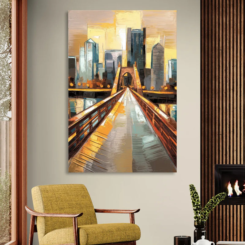 Pittsburgh City of Bridges Living Room - Canvas Wall Art