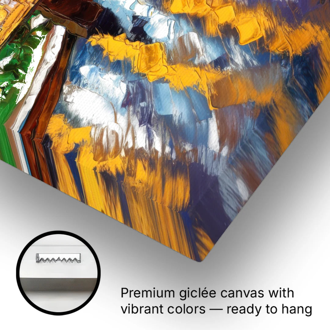 Pittsburgh Downtown Lights - Canvas Wall Art - Gallery Wrap Corner