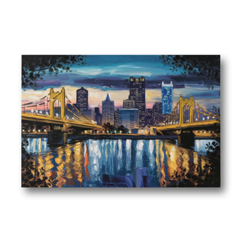 Pittsburgh Downtown Lights at Night