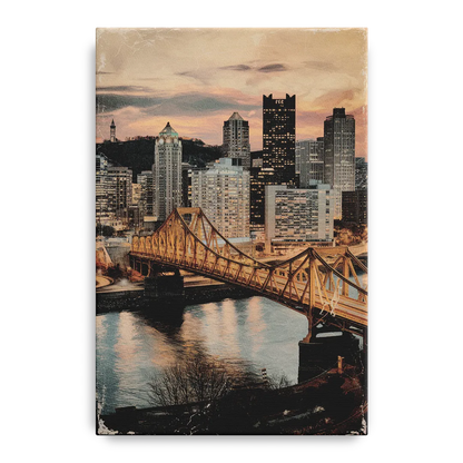 Pittsburgh Historic Landmarks Front - Canvas Wall Art