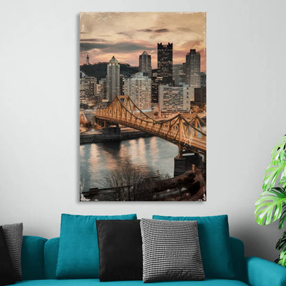 Pittsburgh Historic Landmarks Sitting Room - Canvas Wall Art