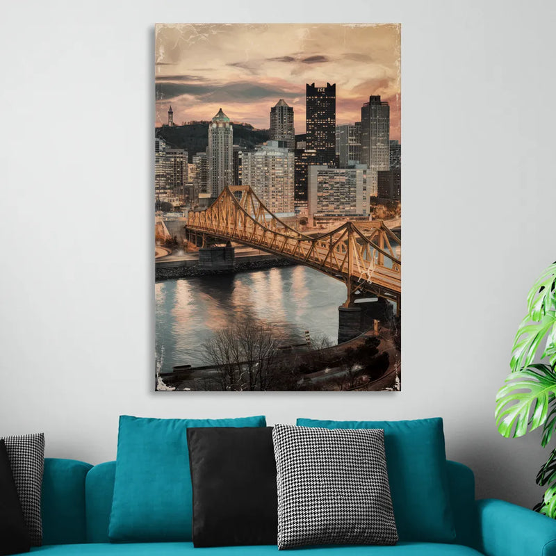 Pittsburgh Historic Landmarks Sitting Room - Canvas Wall Art