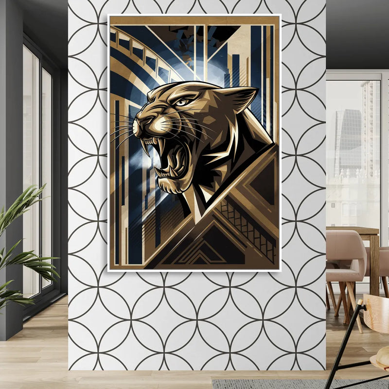 Pittsburgh Panthers Spirit Living Room - White Canvas Wall Art