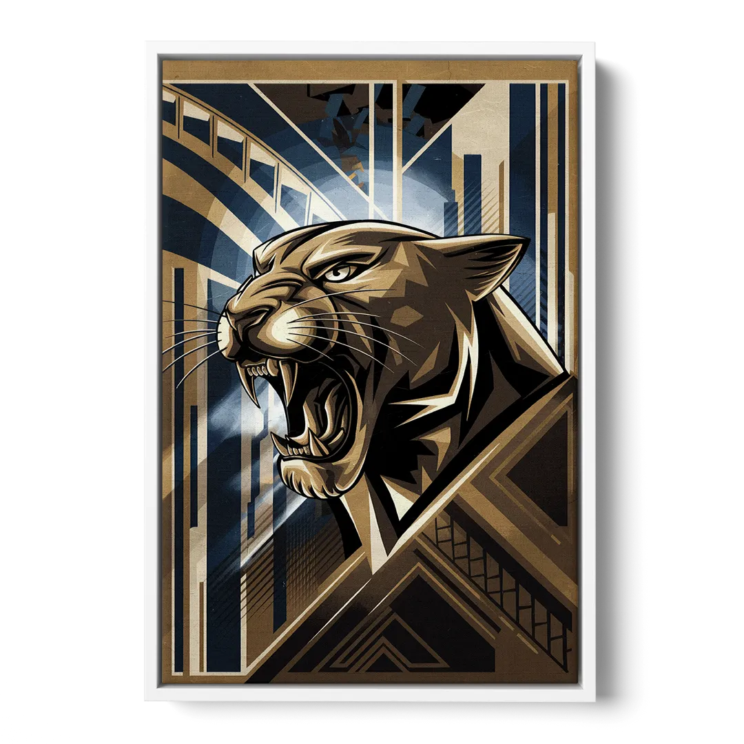 Pittsburgh Panthers Spirit Front - White Canvas Wall Art