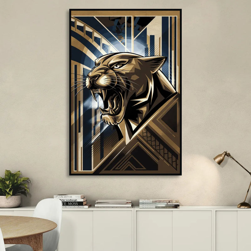 Pittsburgh Panthers Spirit Sitting Room - Black Canvas Wall Art