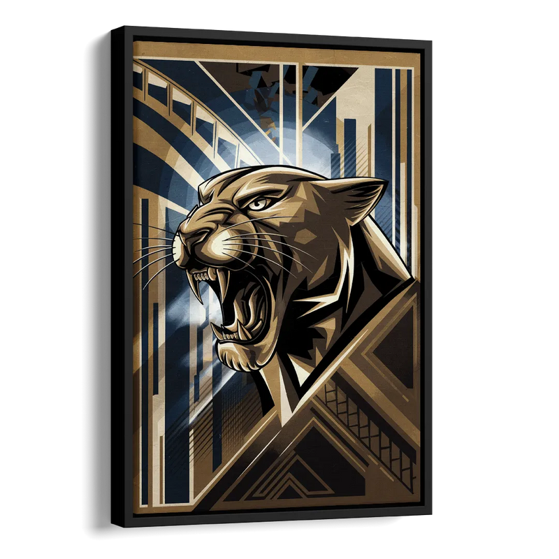 Pittsburgh Panthers Spirit Side - Black Canvas Wall Art