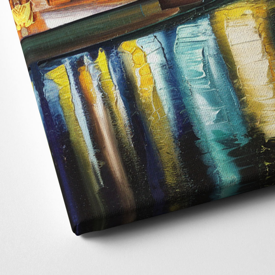 Pittsburgh Skyline With Rivers Canvas Close Up