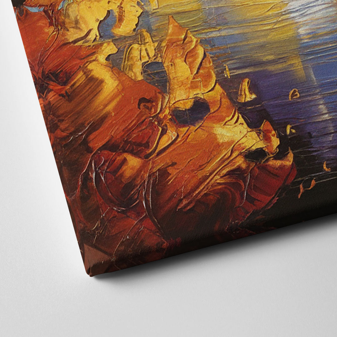 Pittsburgh Skyline in Autumn Canvas Close Up