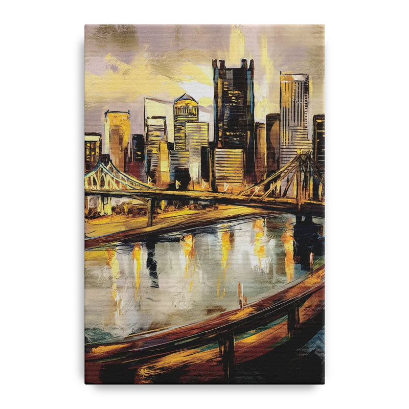 Pittsburgh Steel City Vibes Front - Canvas Wall Art