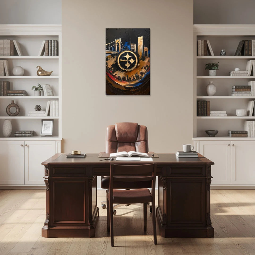 Pittsburgh Steelers Fan Pride - Canvas Wall Art - Office - 24x36