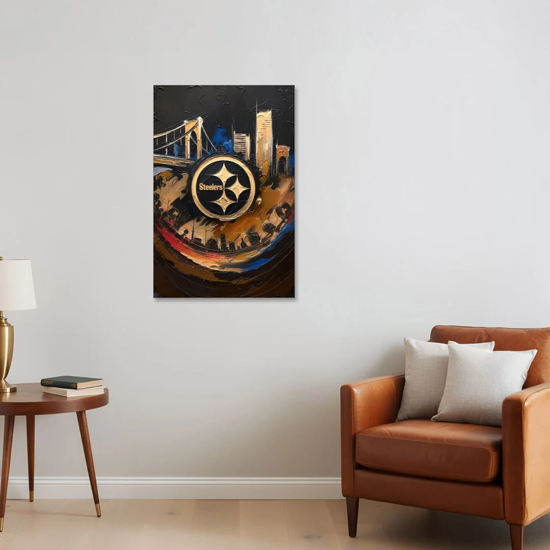 Pittsburgh Steelers Fan Pride - Canvas Wall Art - Sofa - 24x36