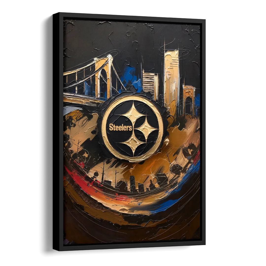 Pittsburgh Steelers Fan Pride Side - Black Canvas Wall Art