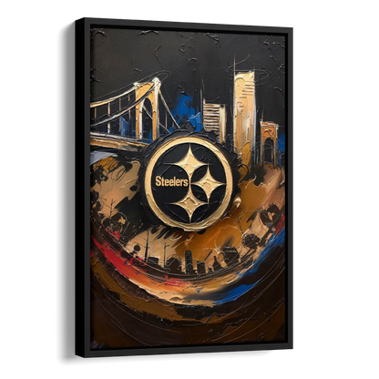 Pittsburgh Steelers Fan Pride Side - Black Canvas Wall Art