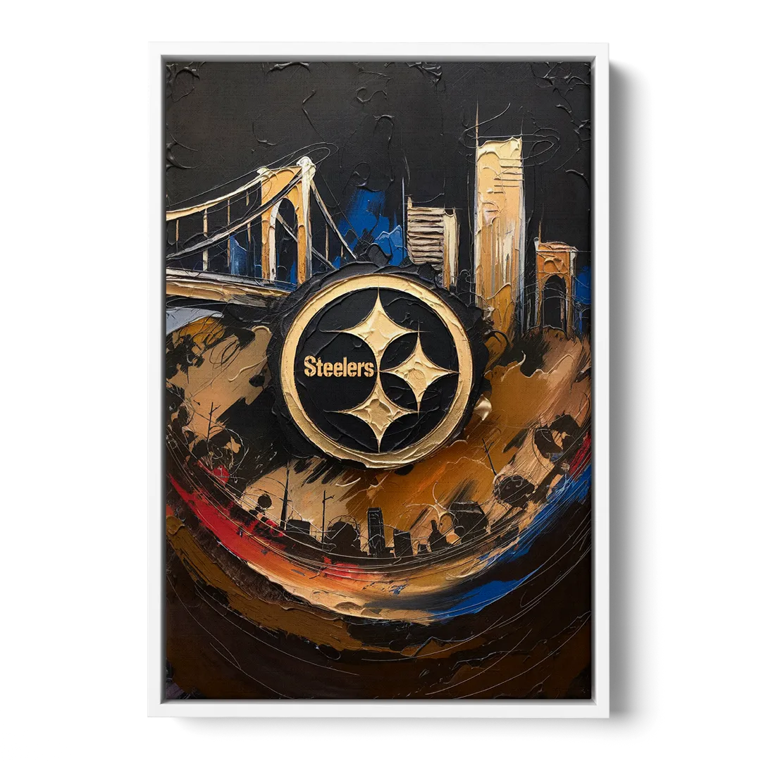 Pittsburgh Steelers Fan Pride Front - White Canvas Wall Art