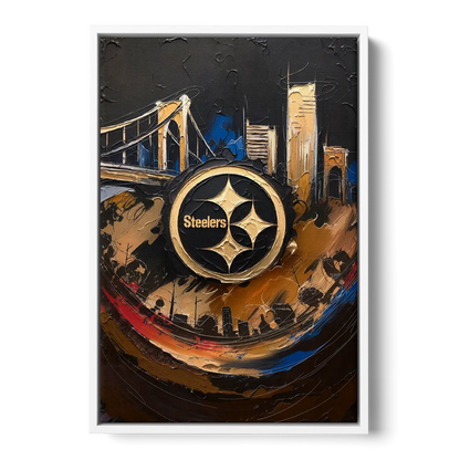 Pittsburgh Steelers Fan Pride Front - White Canvas Wall Art