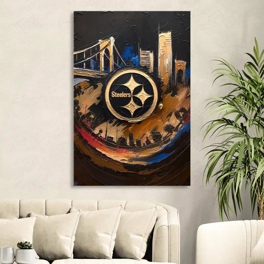 Pittsburgh Steelers Fan Pride Sitting Room - Canvas Wall Art
