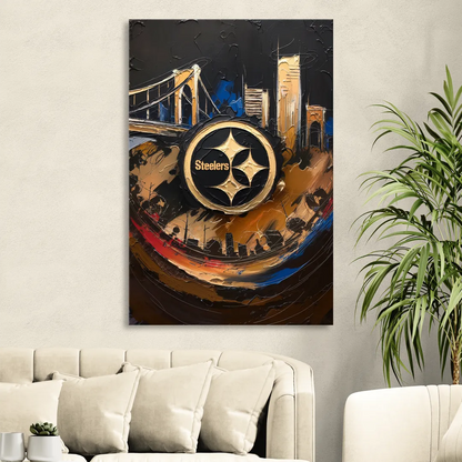 Pittsburgh Steelers Fan Pride Sitting Room - Canvas Wall Art