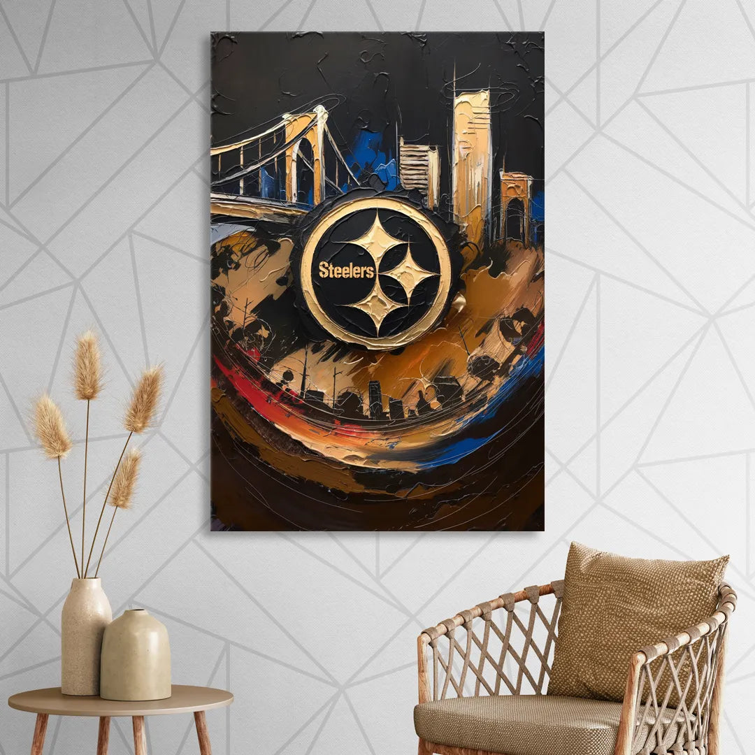 Pittsburgh Steelers Fan Pride Living Room - Canvas Wall Art