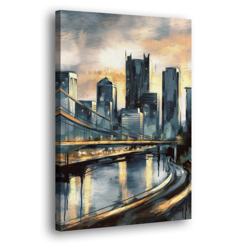 Pittsburgh Urban Aesthetic - Canvas Wall Art - Side