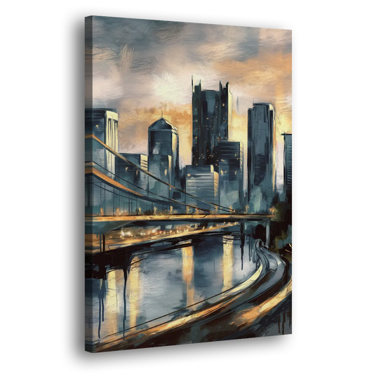 Pittsburgh Urban Aesthetic Side - Canvas Wall Art