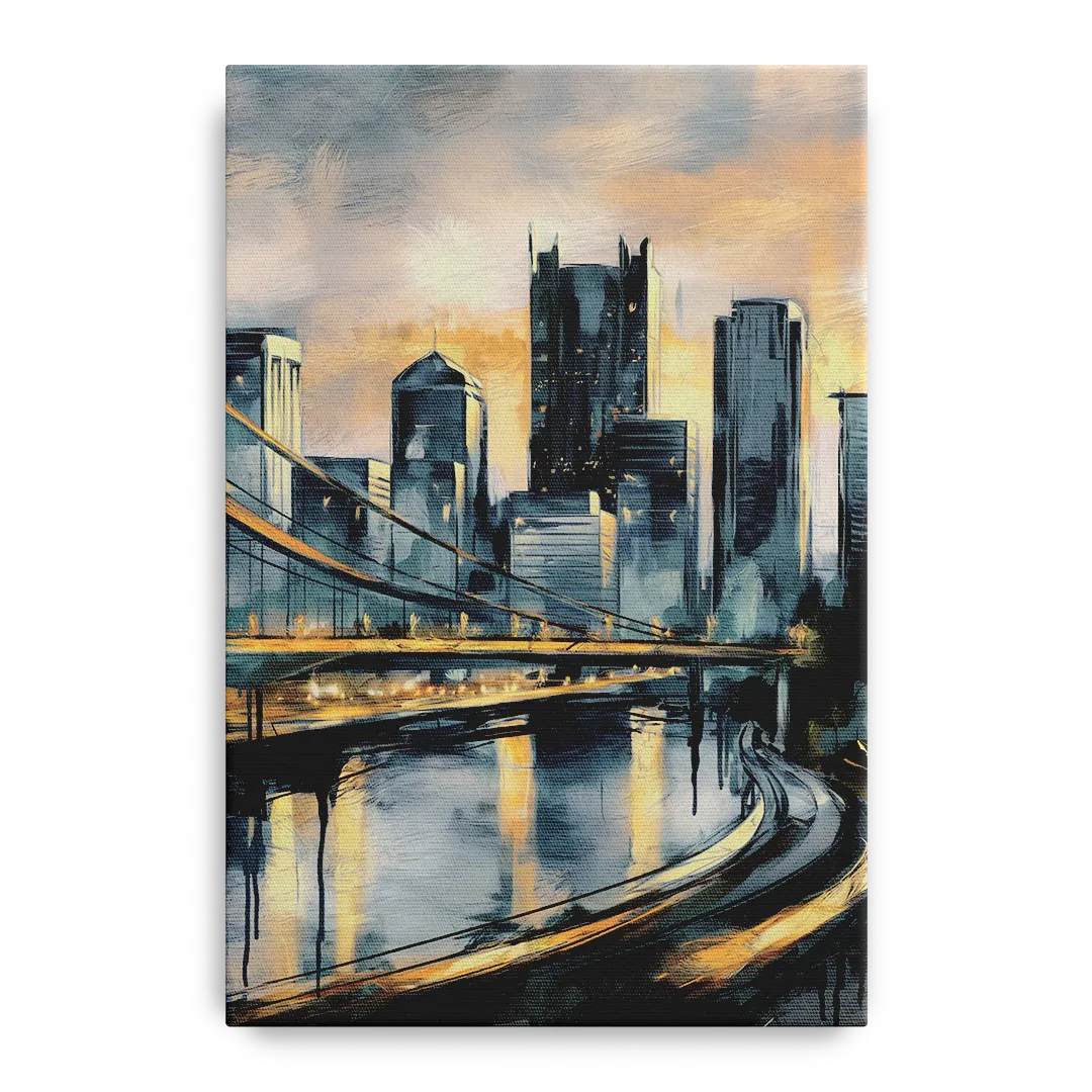 Pittsburgh Urban Aesthetic Front - Canvas Wall Art