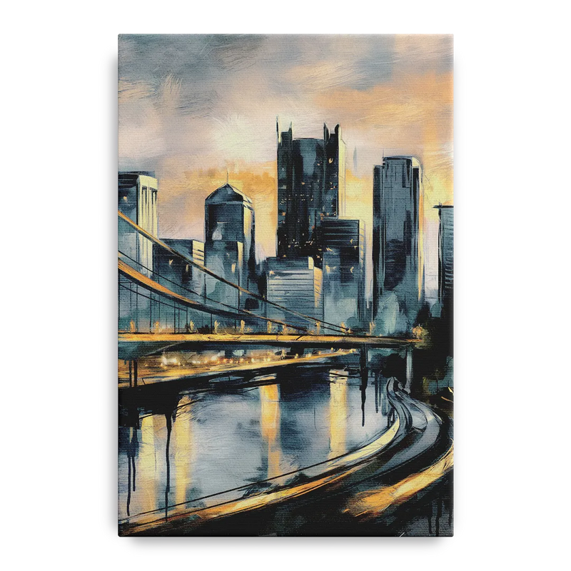 Pittsburgh Urban Aesthetic Front - Canvas Wall Art