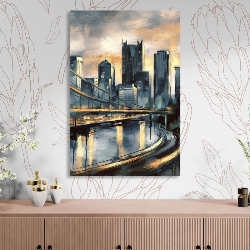 Pittsburgh Urban Aesthetic Sitting Room - Canvas Wall Art